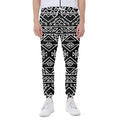 Black Ethnic Aztec Pattern Print Joggers