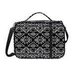 Black Ethnic Aztec Pattern Print Shoulder Strap Bible Bag