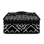 Black Ethnic Aztec Pattern Print Small Lunch Bag