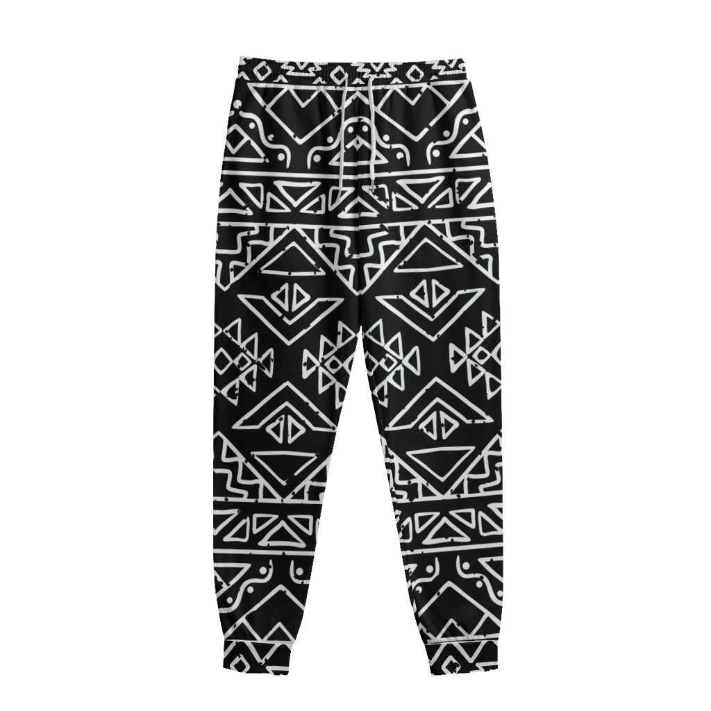 Black Ethnic Aztec Pattern Print Sweatpants