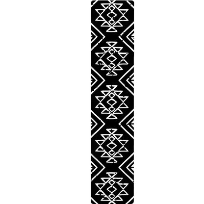 Black Ethnic Aztec Pattern Print Table Runner