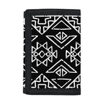 Black Ethnic Aztec Pattern Print Trifold Wallet
