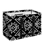 Black Ethnic Aztec Pattern Print Utility Tote Bag