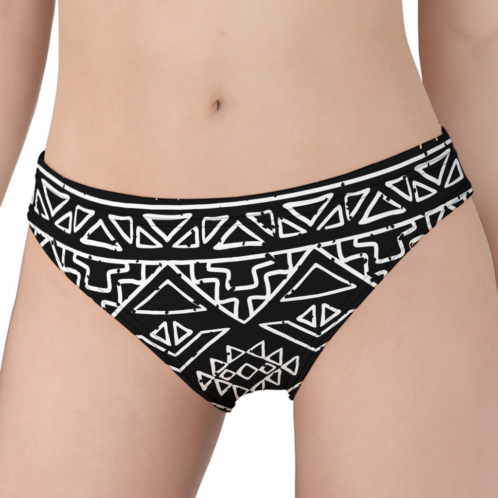 Black Ethnic Aztec Pattern Print Women's Panties