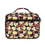 Black Fried Egg And Bacon Pattern Print Briefcase Bible Bag