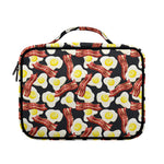 Black Fried Egg And Bacon Pattern Print Briefcase Bible Bag