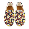 Black Fried Egg And Bacon Pattern Print Casual Shoes