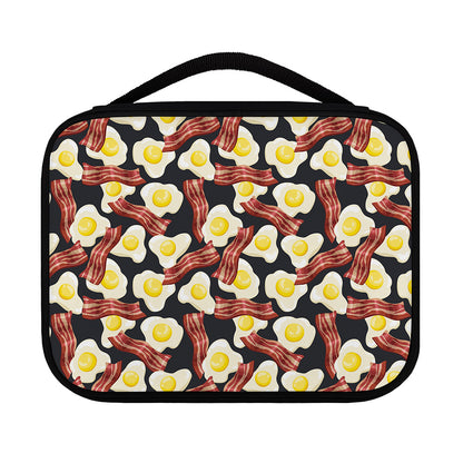 Black Fried Egg And Bacon Pattern Print Classic Bible Case