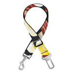 Black Fried Egg And Bacon Pattern Print Dog Seat Belt