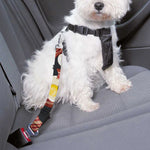 Black Fried Egg And Bacon Pattern Print Dog Seat Belt