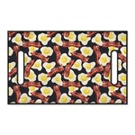 Black Fried Egg And Bacon Pattern Print Golf Cart Seat Cover