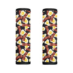 Black Fried Egg And Bacon Pattern Print Handle Covers