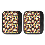 Black Fried Egg And Bacon Pattern Print Handle Covers