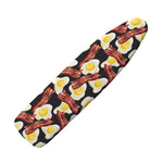 Black Fried Egg And Bacon Pattern Print Ironing Board Cover