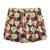 Black Fried Egg And Bacon Pattern Print Mesh Shorts