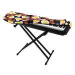 Black Fried Egg And Bacon Pattern Print Piano Keyboard Cover