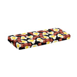 Black Fried Egg And Bacon Pattern Print Piano Keyboard Cover
