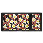 Black Fried Egg And Bacon Pattern Print Trifold Wallet