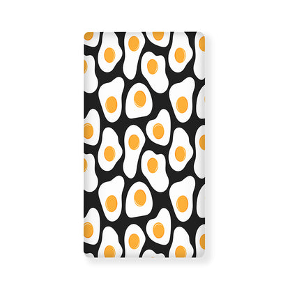 Black Fried Eggs Pattern Print Baby Crib Sheet