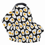 Black Fried Eggs Pattern Print Baby Seat Cover