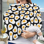 Black Fried Eggs Pattern Print Baby Seat Cover