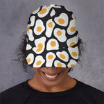 Black Fried Eggs Pattern Print Baseball Cap