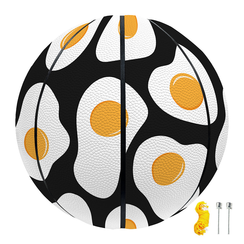 Black Fried Eggs Pattern Print Basketball
