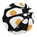 Black Fried Eggs Pattern Print Basketball