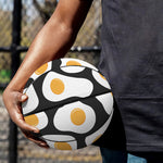 Black Fried Eggs Pattern Print Basketball