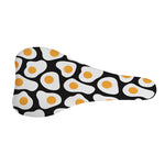 Black Fried Eggs Pattern Print Bicycle Seat Cover