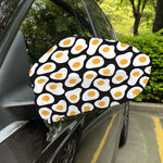 Black Fried Eggs Pattern Print Car Side Mirror Covers