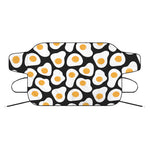 Black Fried Eggs Pattern Print Car Windshield Snow Cover