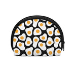 Black Fried Eggs Pattern Print Coin Purse