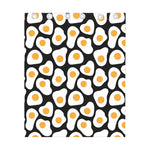 Black Fried Eggs Pattern Print Curtain