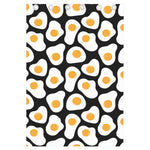Black Fried Eggs Pattern Print Curtain