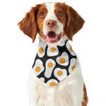 Black Fried Eggs Pattern Print Dog Bandana