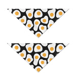 Black Fried Eggs Pattern Print Dog Bandana