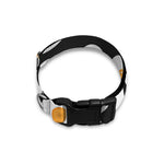 Black Fried Eggs Pattern Print Dog Collar