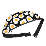 Black Fried Eggs Pattern Print Fanny Pack