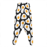 Black Fried Eggs Pattern Print Hammer Pants