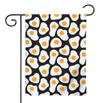 Black Fried Eggs Pattern Print House Flag