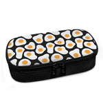 Black Fried Eggs Pattern Print Insulin Cooler Travel Case