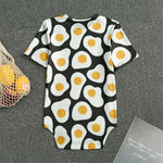 Black Fried Eggs Pattern Print Men's Bodysuit