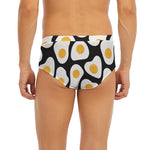 Black Fried Eggs Pattern Print Men's Briefs