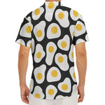 Black Fried Eggs Pattern Print Men's Deep V-Neck Shirt
