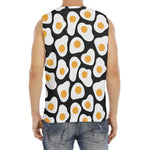 Black Fried Eggs Pattern Print Men's Fitness Tank Top
