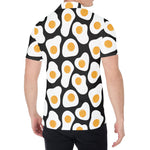 Black Fried Eggs Pattern Print Men's Shirt