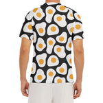 Black Fried Eggs Pattern Print Men's Short Sleeve Rash Guard