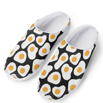Black Fried Eggs Pattern Print Mesh Casual Shoes