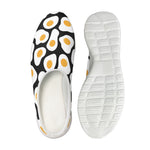 Black Fried Eggs Pattern Print Mesh Casual Shoes